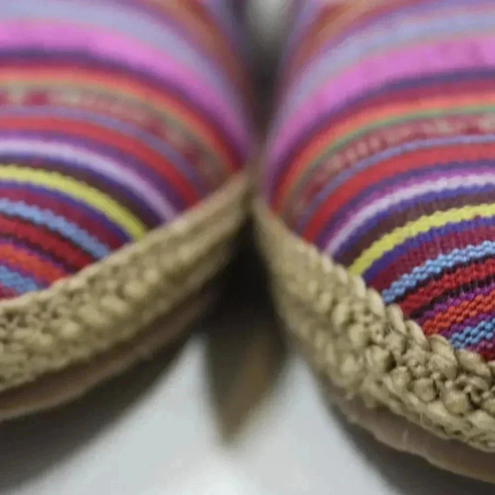Beacon Women's Multicolor Mexican Aztec Slip-On Espadrilles Wedge Heels 7.5N